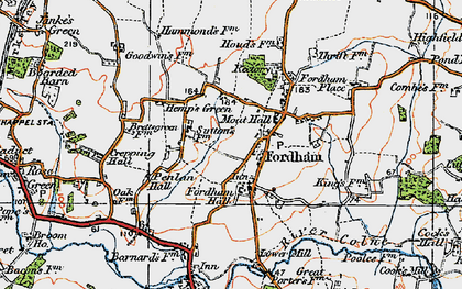 Old map of Fordham in 1921