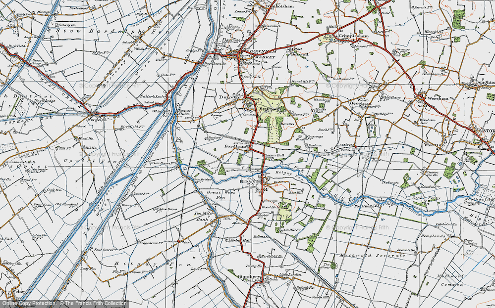 Old Map of Fordham, 1922 in 1922
