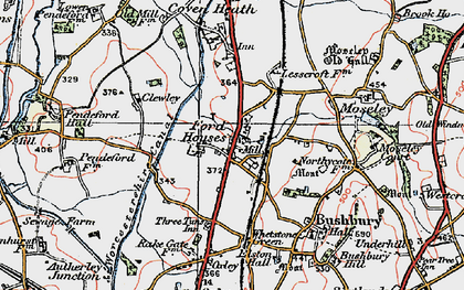 Old map of Fordhouses in 1921