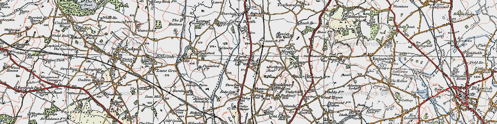 Old map of Fordhouses in 1921