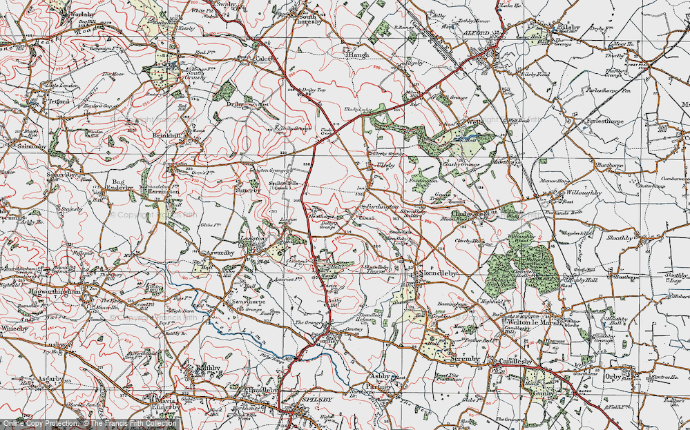 Old Map of Fordington, 1923 in 1923