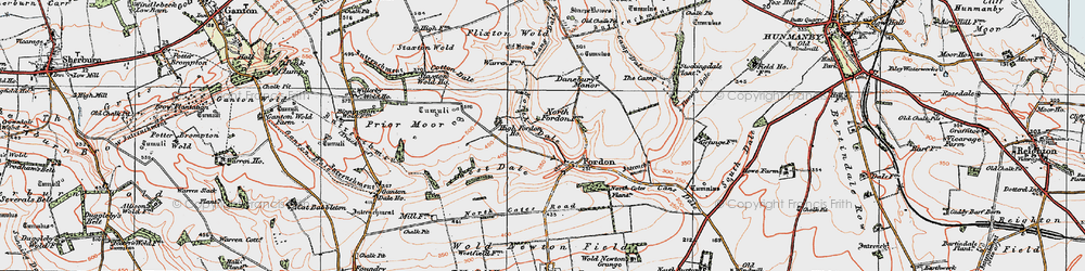 Old map of Lang Dale in 1925