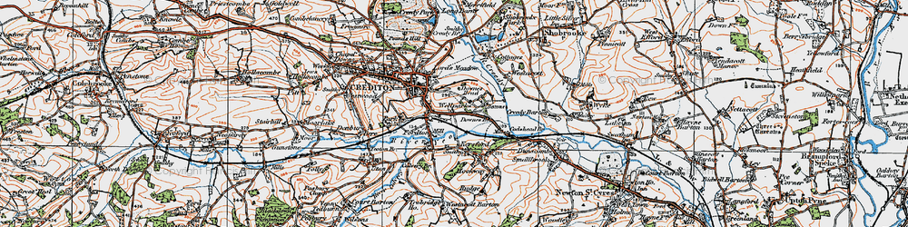 Old map of Fordton in 1919