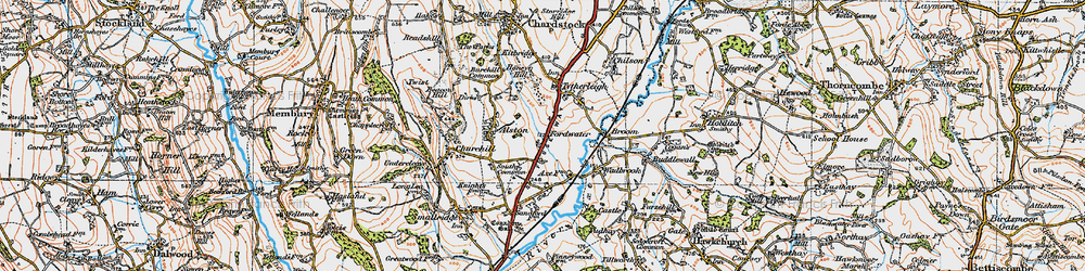 Old map of Fordwater in 1919