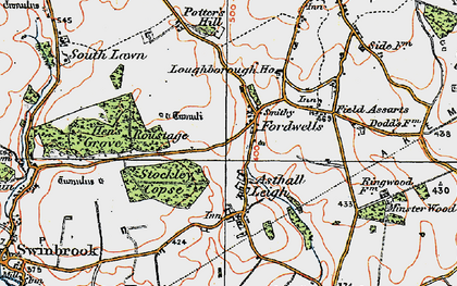Old map of Fordwells in 1919