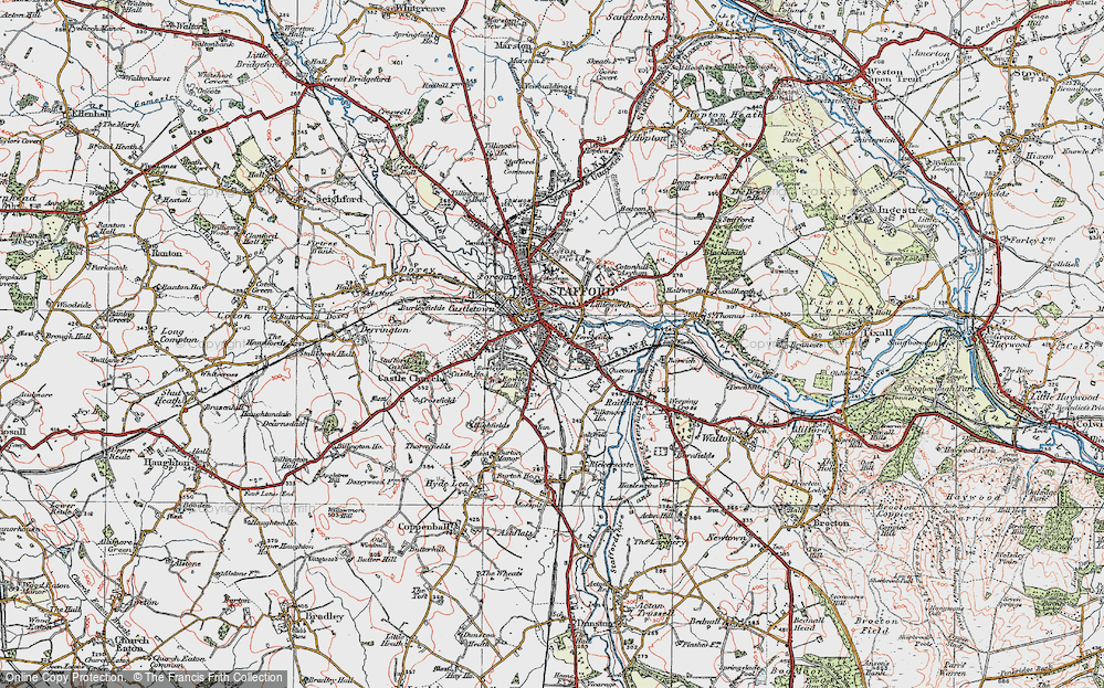 Old Map of Forebridge, 1921 in 1921