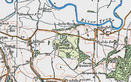 Old map of Foremark in 1921