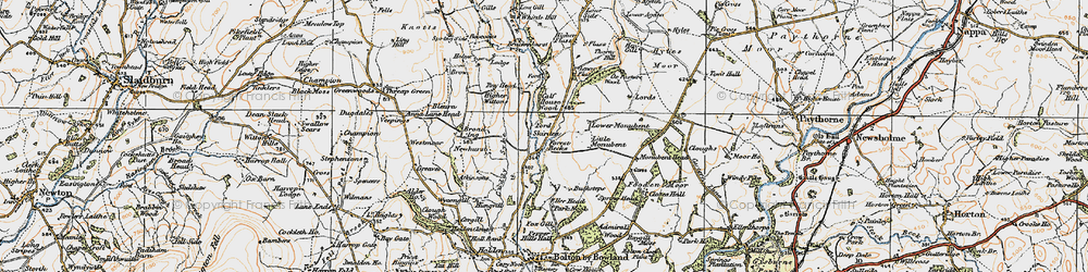 Old map of Forest Becks in 1924