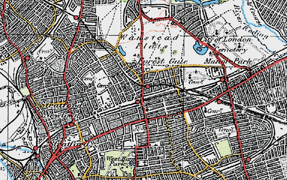 Old map of Forest Gate in 1920