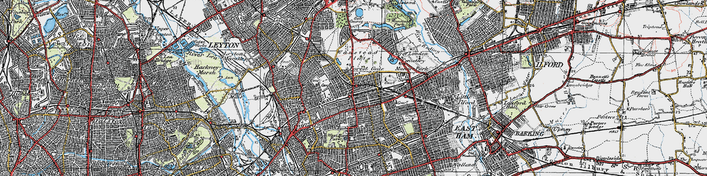 Old map of Forest Gate in 1920
