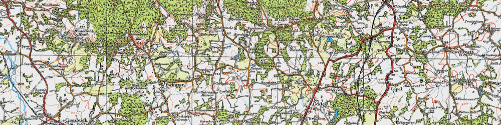 Old map of Forest Green in 1920