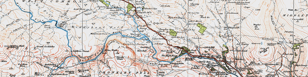 Old map of White Well in 1925
