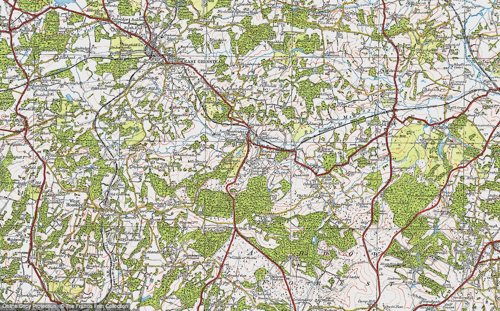 Old Map of Forest Row, 1920 in 1920