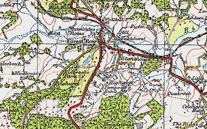 Old map of Forest Row in 1920