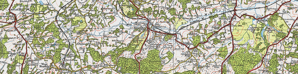 Old map of Forest Row in 1920