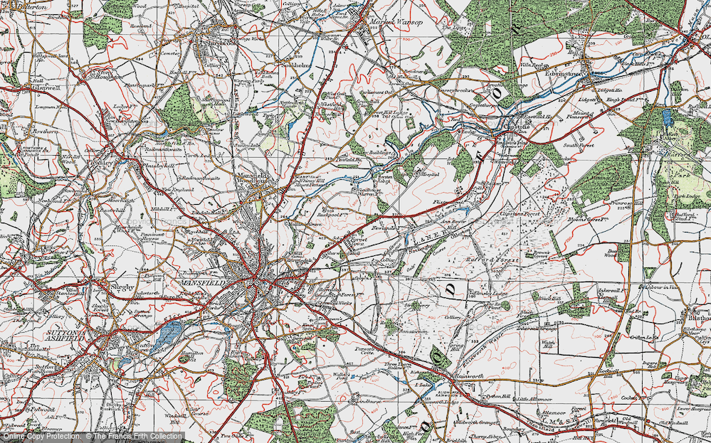 Old Map of Forest Town, 1923 in 1923