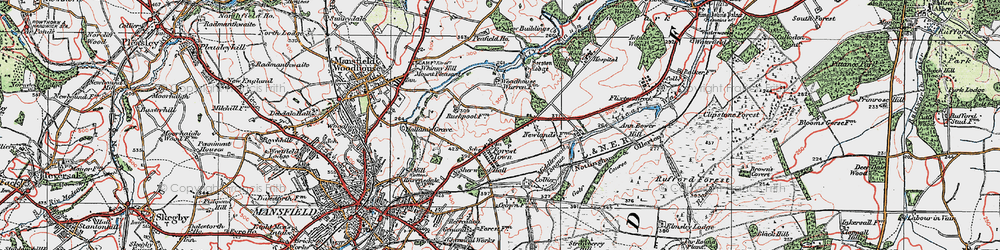 Old map of Forest Town in 1923