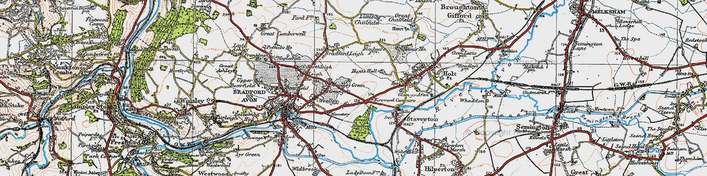 Old map of Forewoods Common in 1919