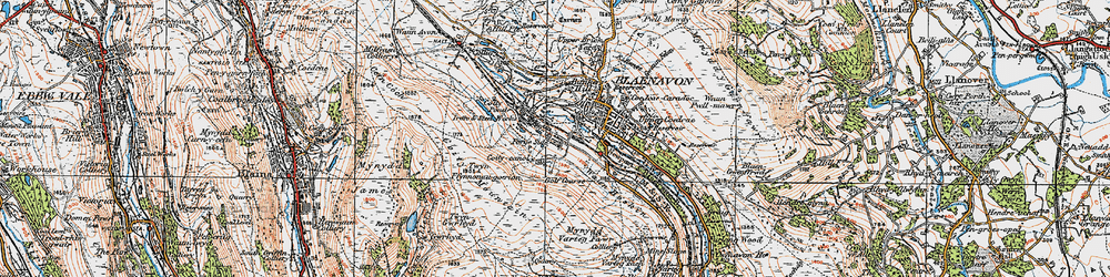 Old map of Big Pit Mining Mus in 1919
