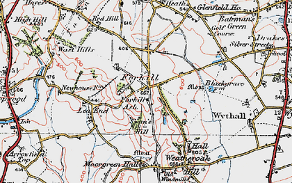 Old map of Forhill in 1921