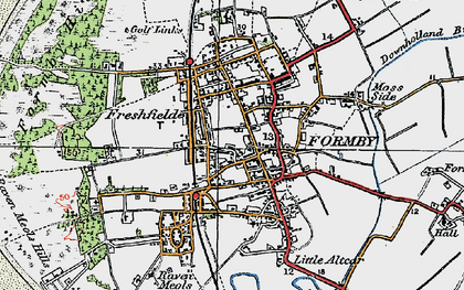 Old map of Formby in 1923