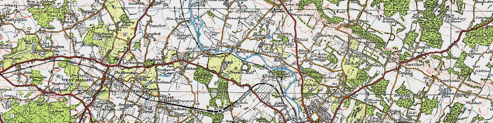 Old map of Forstal in 1921