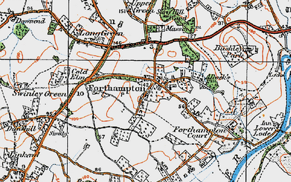 Old map of Forthampton in 1919