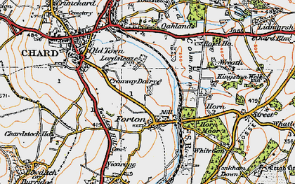 Old map of Forton in 1919