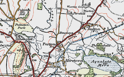 Old map of Forton in 1921