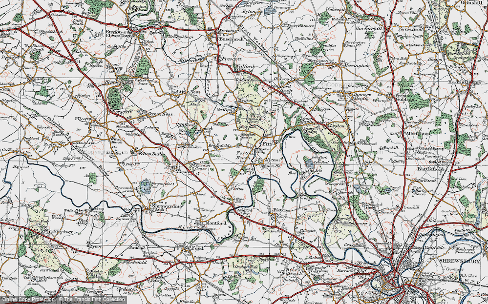 Old Map of Forton Heath, 1921 in 1921