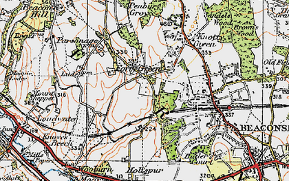 Old map of Forty Green in 1920