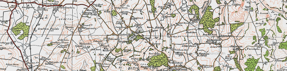 Old map of Fosbury in 1919