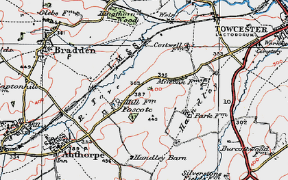 Old map of Foscote in 1919