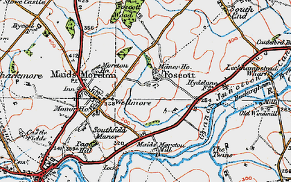 Old map of Foscote in 1919