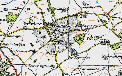 Old map of Foscote in 1919