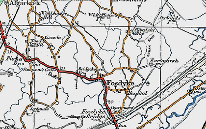 Old map of Fosdyke in 1922