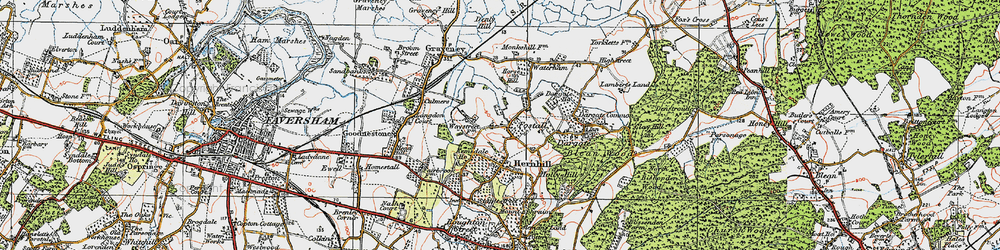 Old map of Fostall in 1921