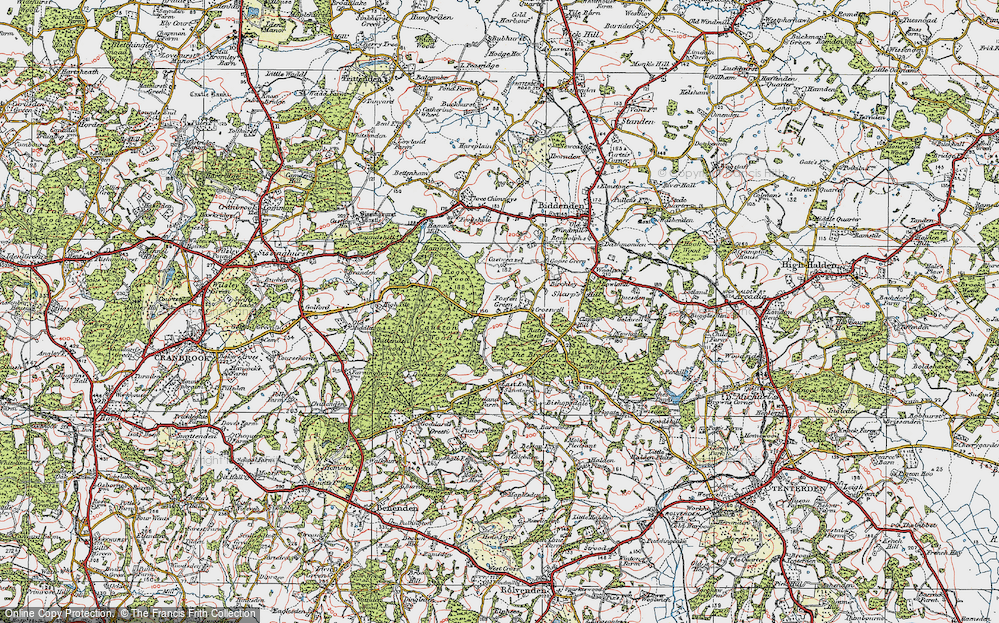 Old Map of Fosten Green, 1921 in 1921