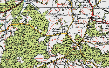 Old map of Fosten Green in 1921