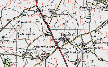 Old map of Foster's Booth in 1919