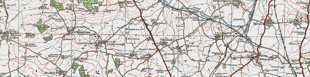 Old map of Foster's Booth in 1919