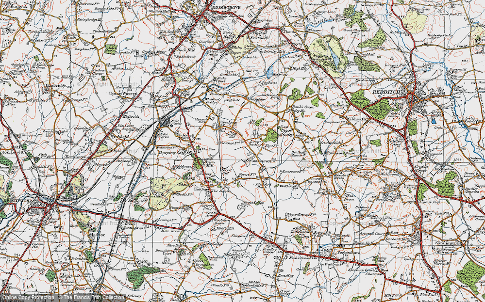 Old Map of Foster's Green, 1919 in 1919