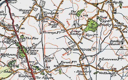 Old map of Foster's Green in 1919