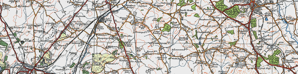 Old map of Foster's Green in 1919