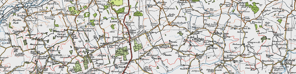 Old map of Foster Street in 1919