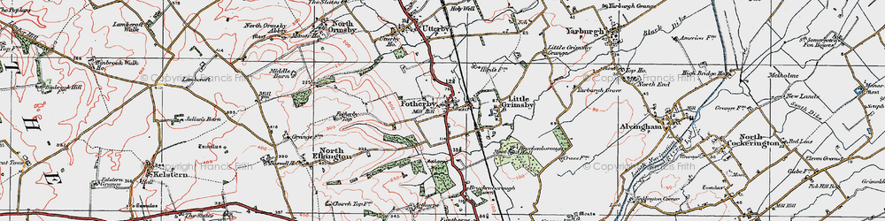 Old map of Fotherby in 1923