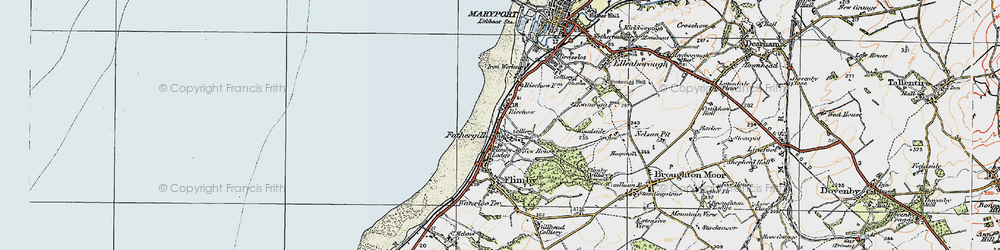 Old map of Fothergill in 1925