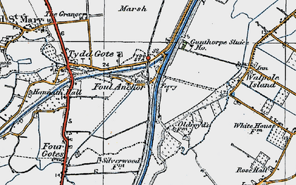 Old map of Foul Anchor in 1922