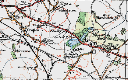 Old map of Foulby in 1925