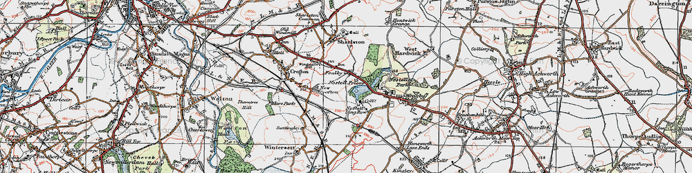 Old map of Foulby in 1925